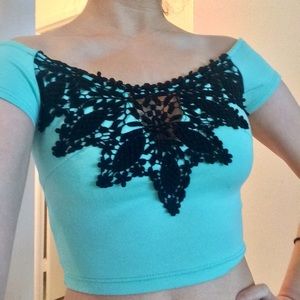 Charlotte Russe off the shoulder crop top
